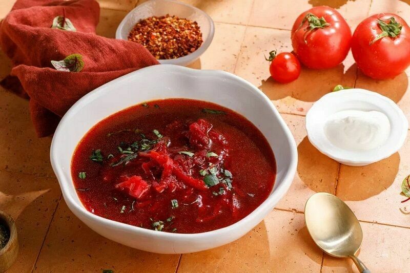 Борщ с фасолью