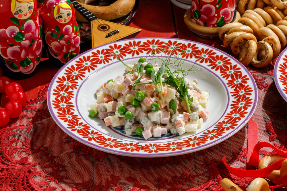  Olivier with lean sausage