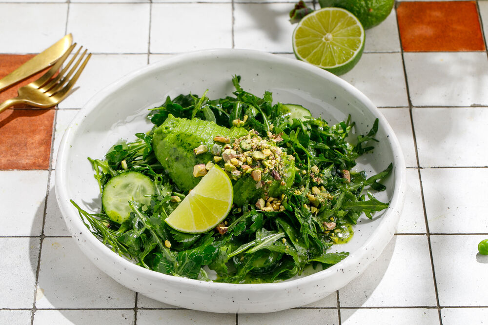 Green salad with Lemongrass sauce