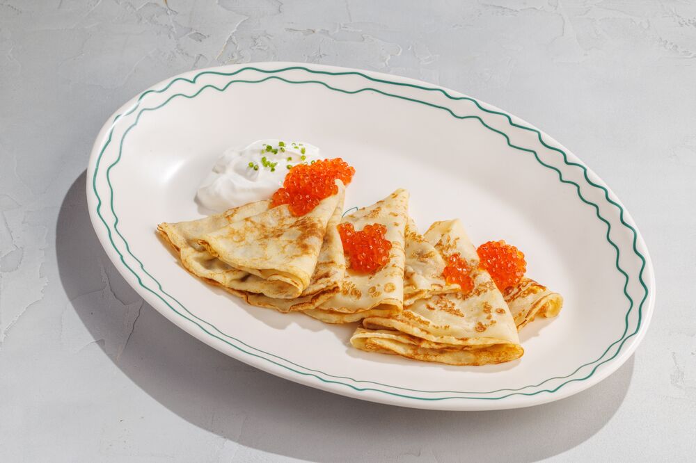 Блины с красной икрой