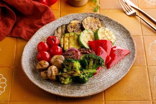 Grilled or steamed vegetables