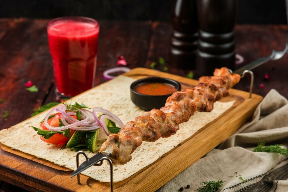 Shish-kebab of chicken fillet