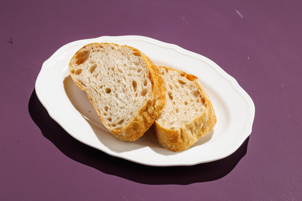 Ciabatta white with butter
