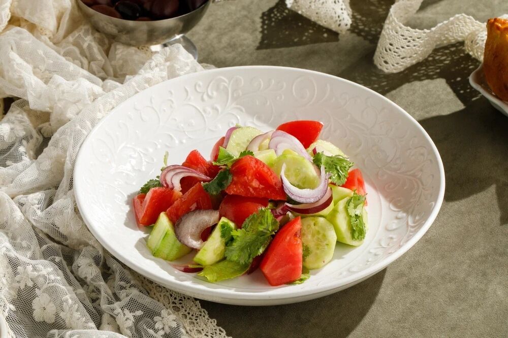 Vegetable salad with Baku tomatoes