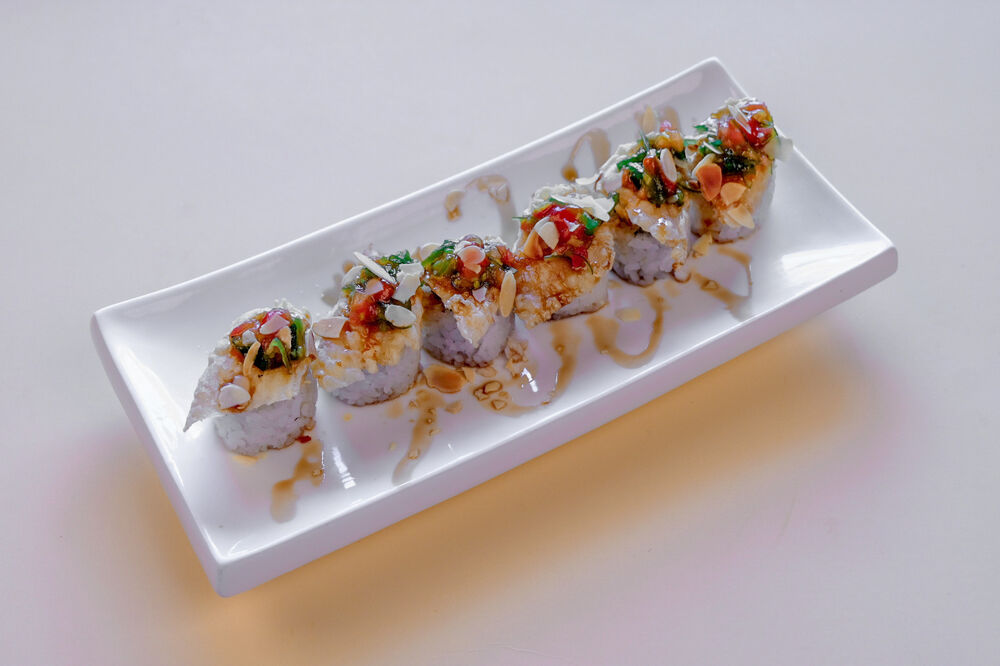 Roll with perch in tempura