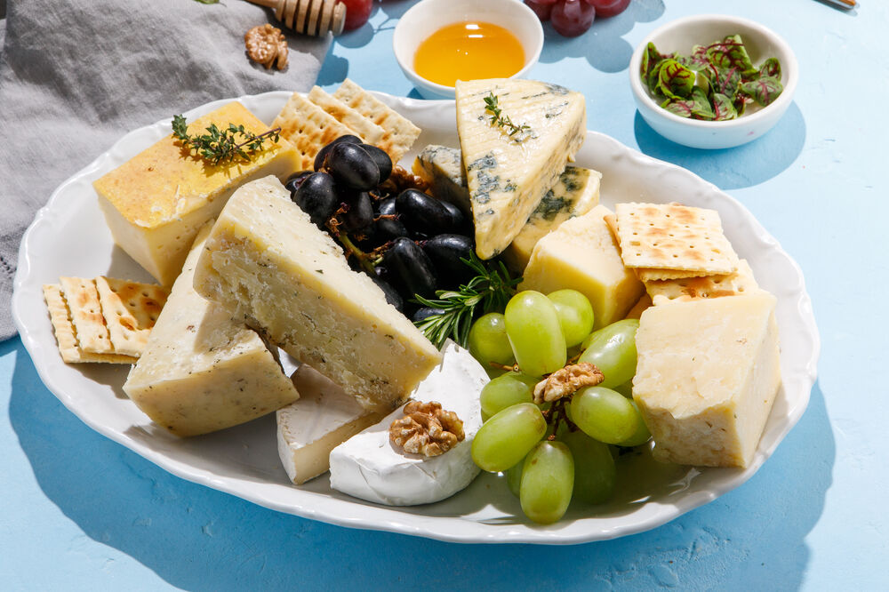 Assorted European cheeses