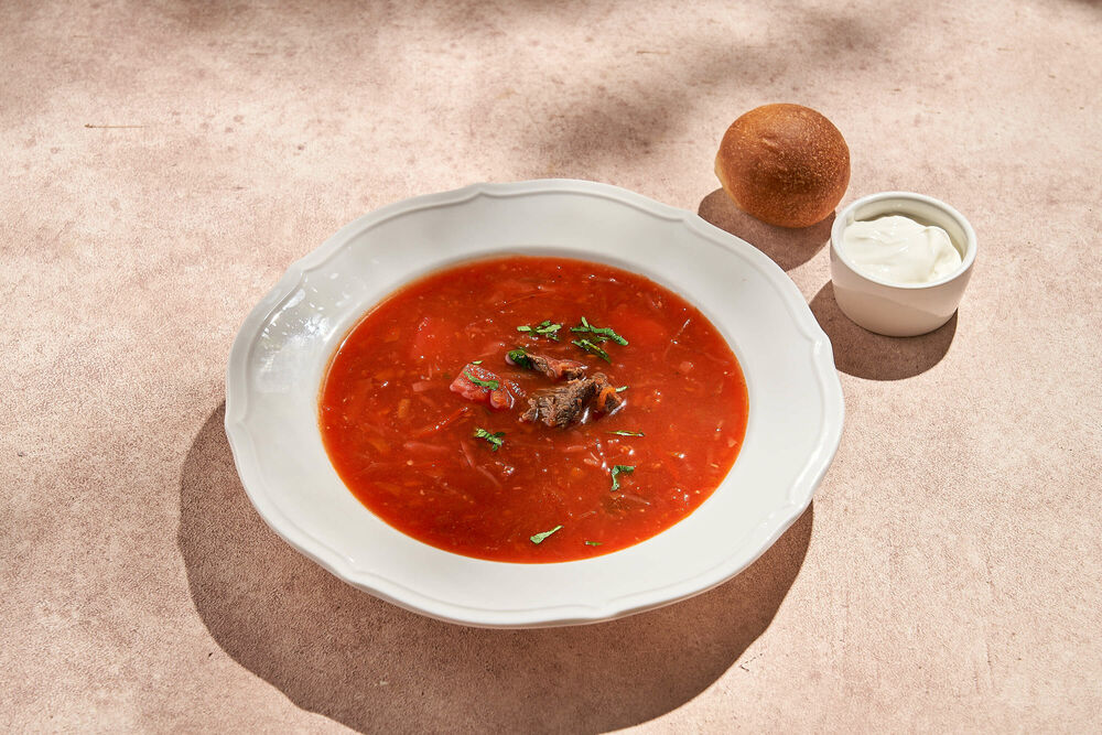 Борщ с фермерской говядиной