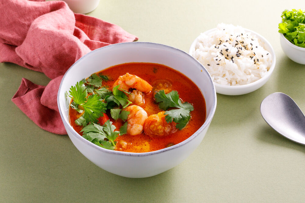 Tom Yum soup with shrimp