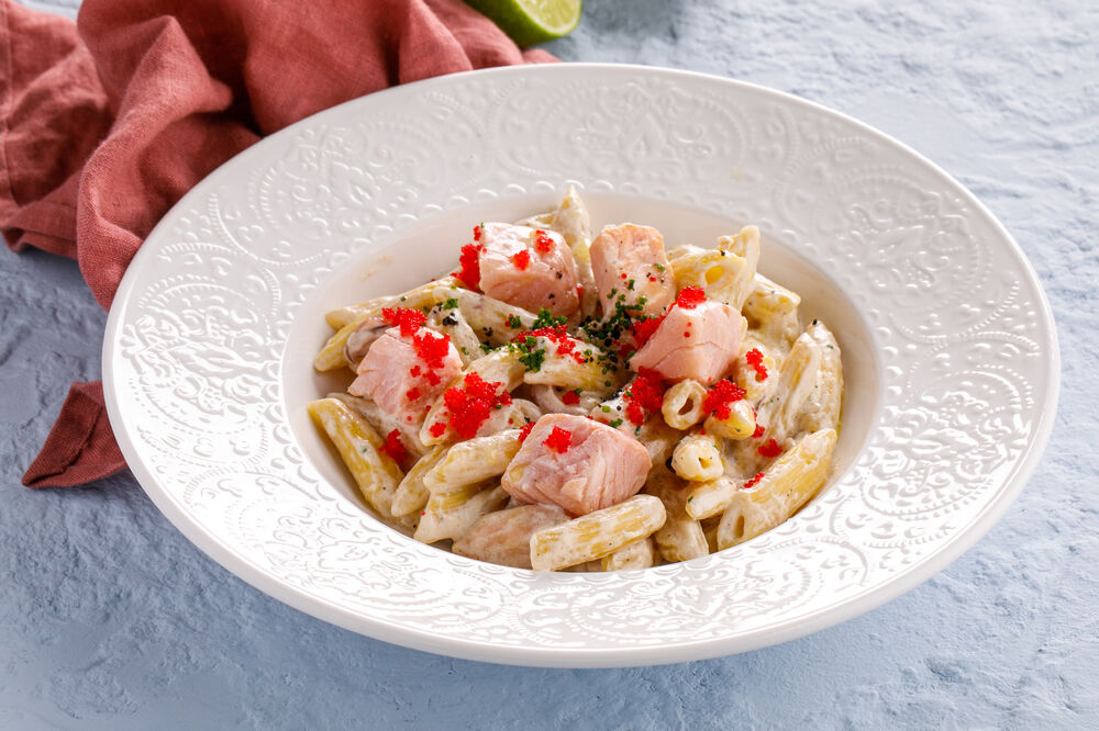 Pasta with salmon