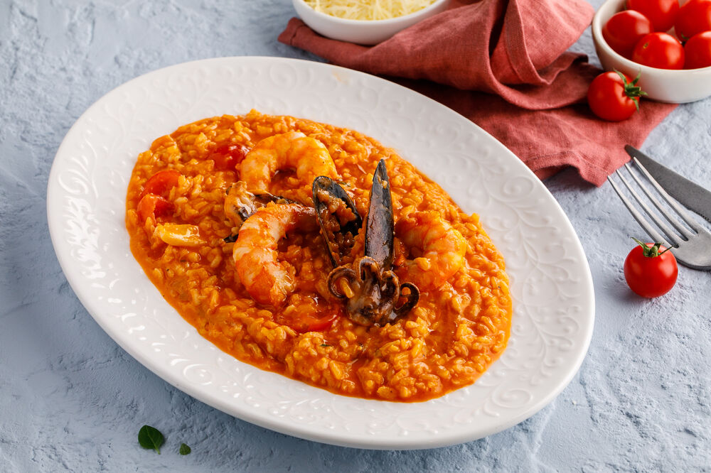 Risotto with seafood