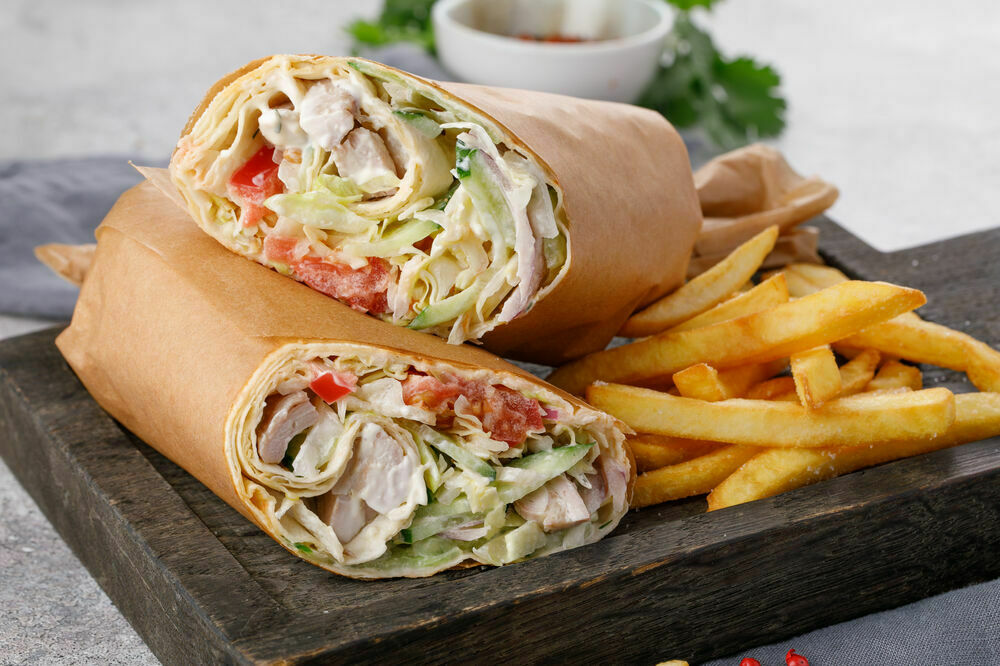 Shawarma with chicken on promotion
