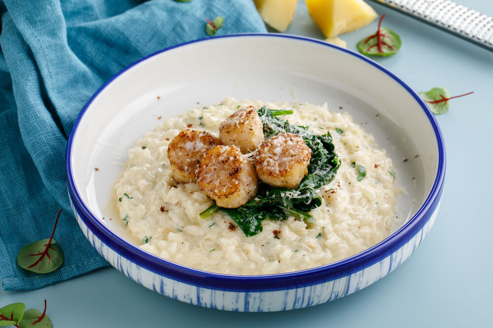 Risotto with scallops