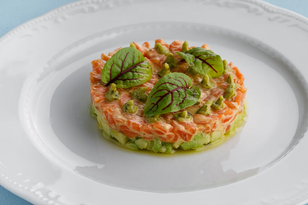 Trout tartare with avocado