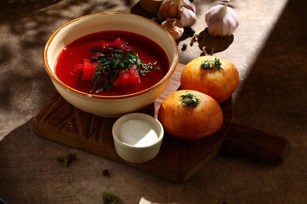 Борщ с фасолью