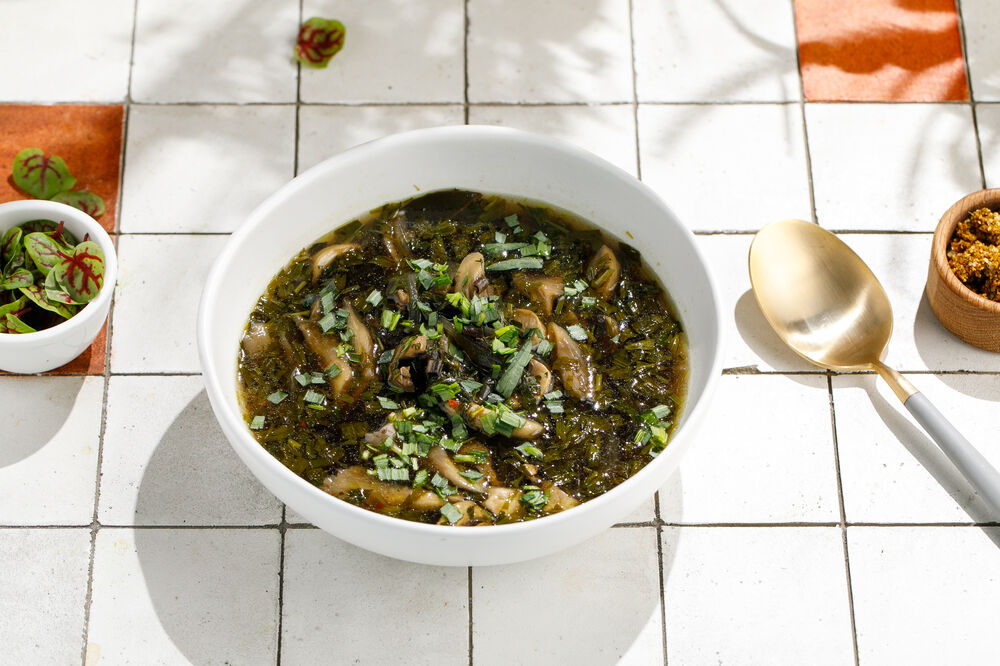 Mushroom soup with tarragon