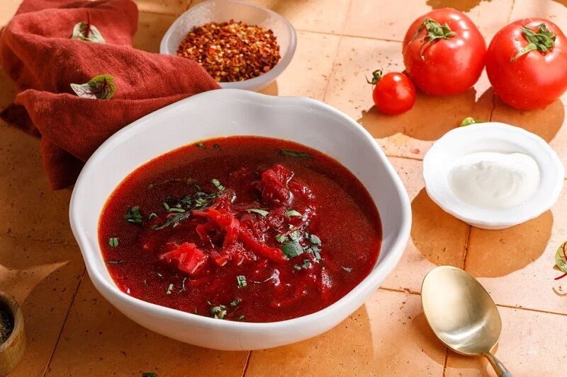 Борщ с фасолью