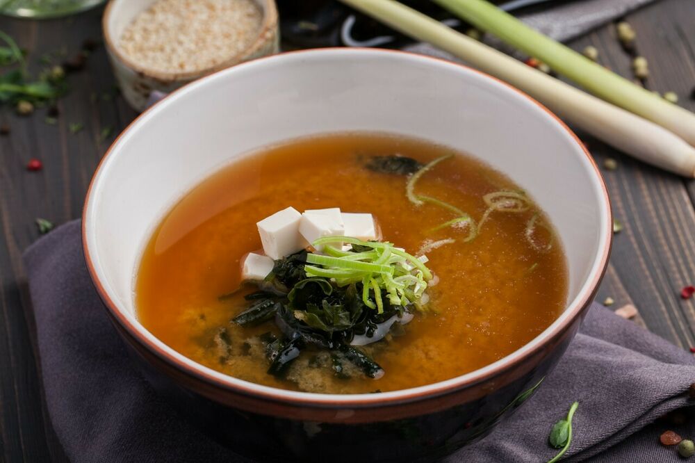 Miso soup with shiitake and Tofu