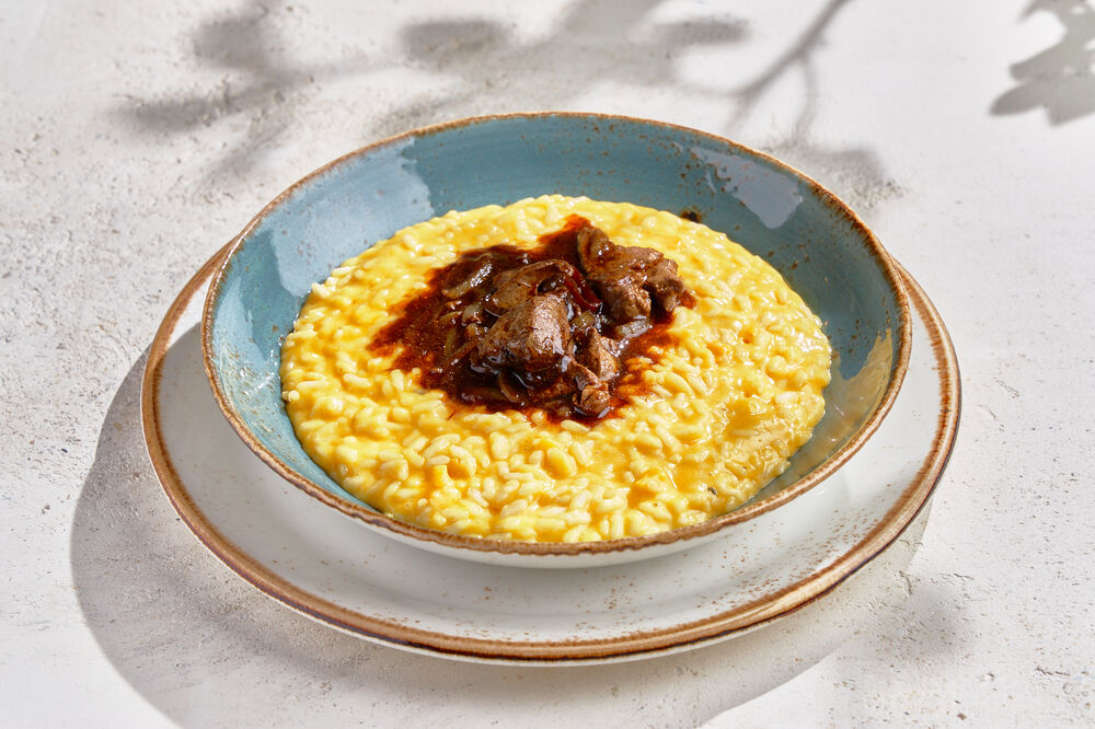  Risotto with pumpkin and rabbit liver