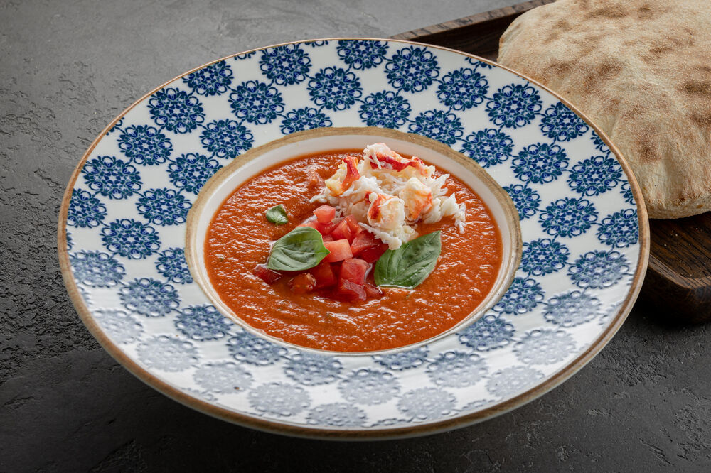 Gazpacho with crab