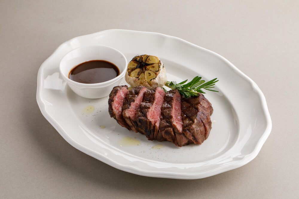 Prime marbled beef medallion
