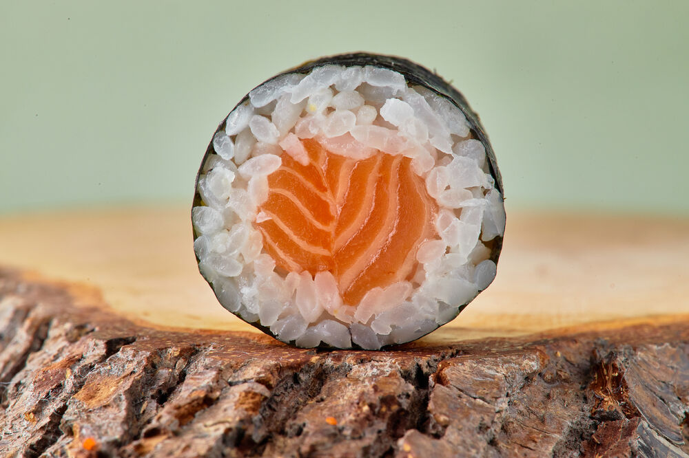 Roll with salmon