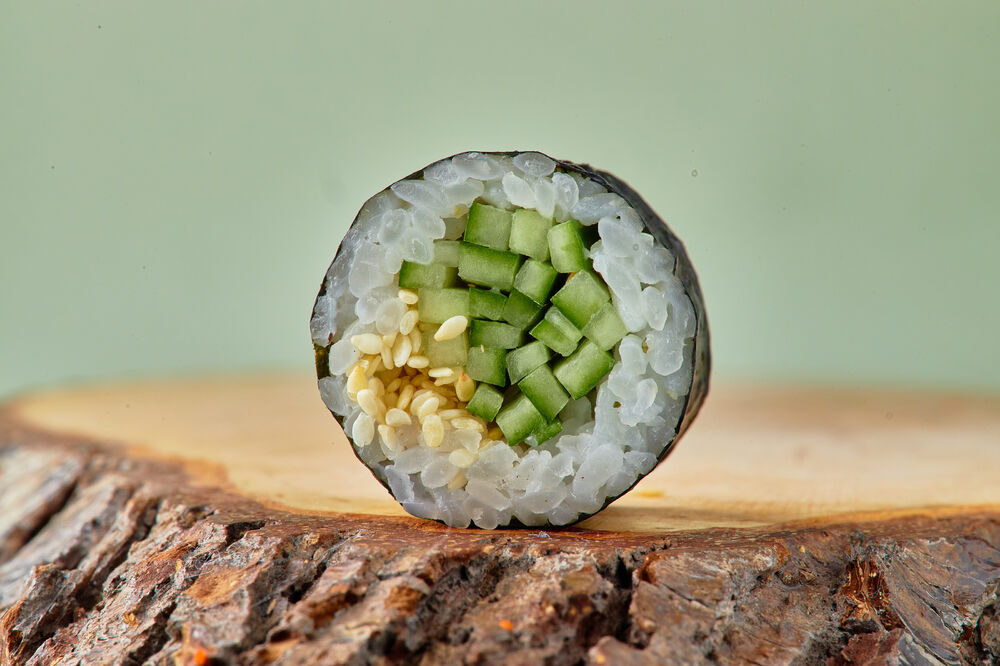 Roll with cucumber