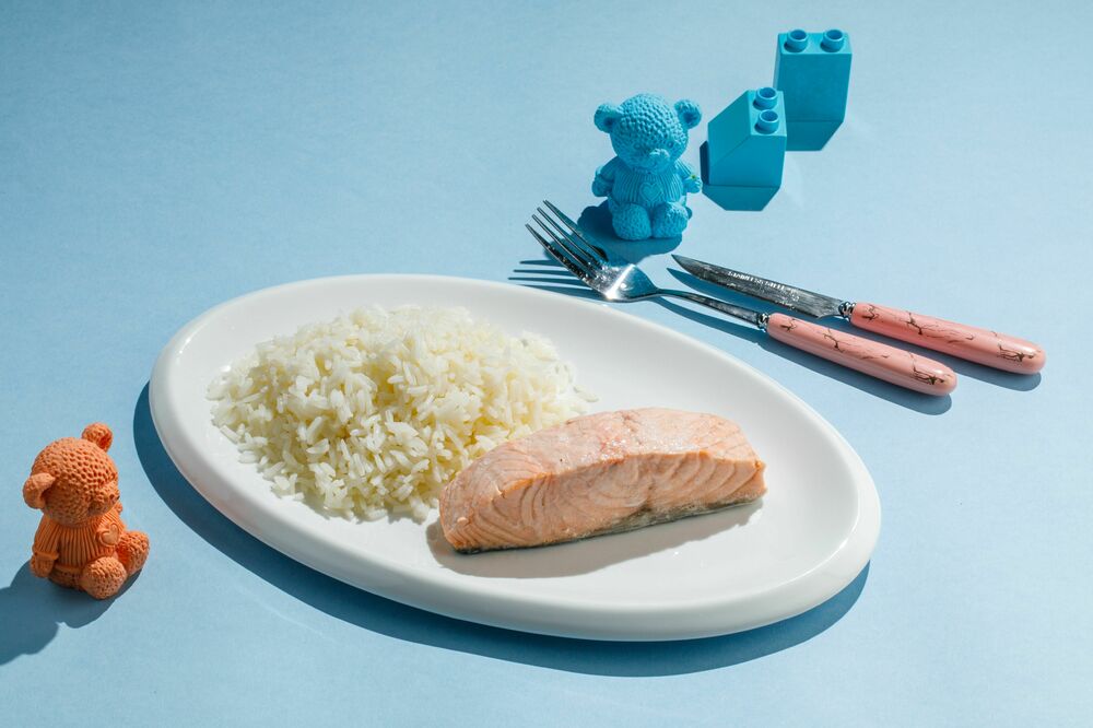 Steamed salmon with your choice of side dish