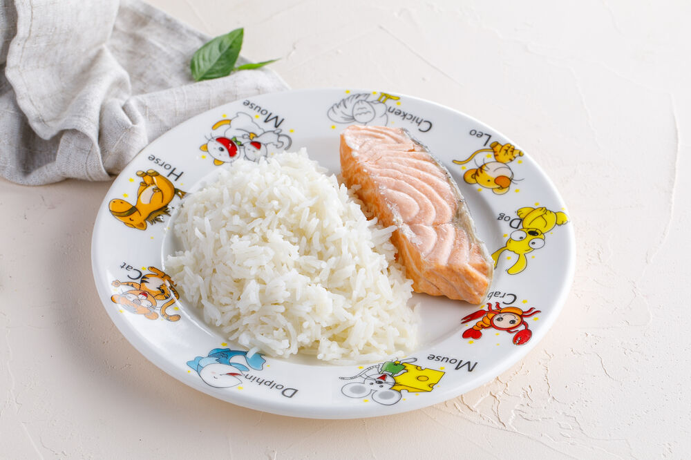 Steamed salmon with your choice of side dish
