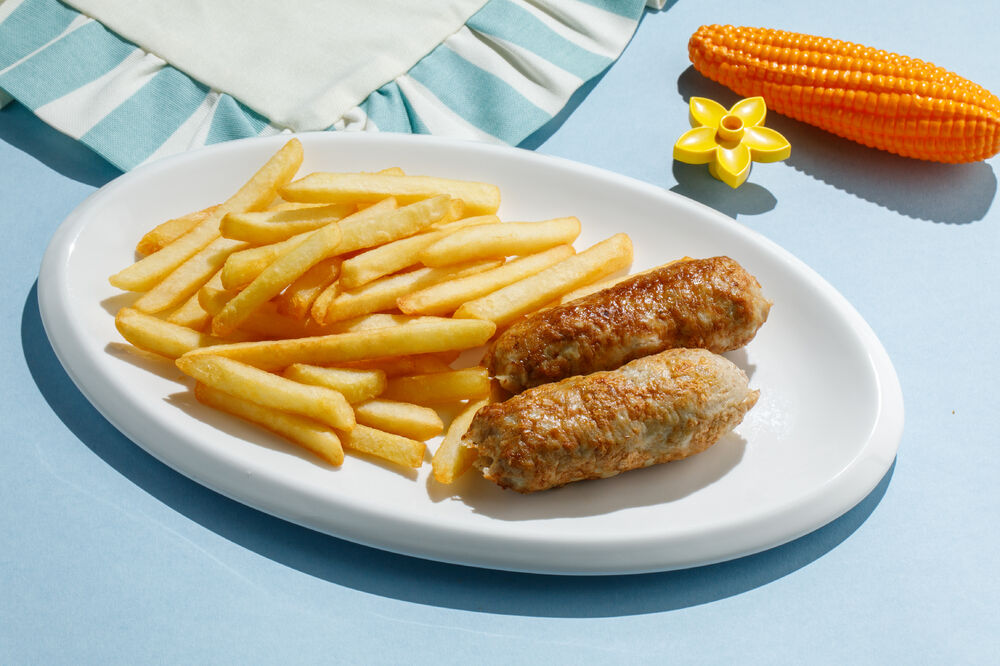 Lula-kebab of chicken with a side dish of your choice