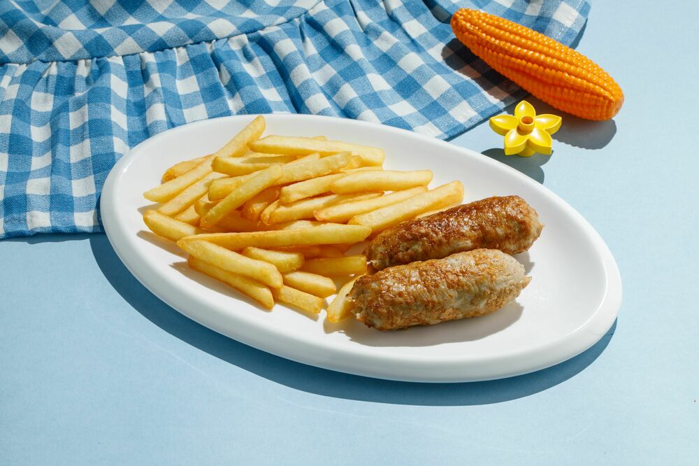 Lula-kebab of chicken with a side dish of your choice