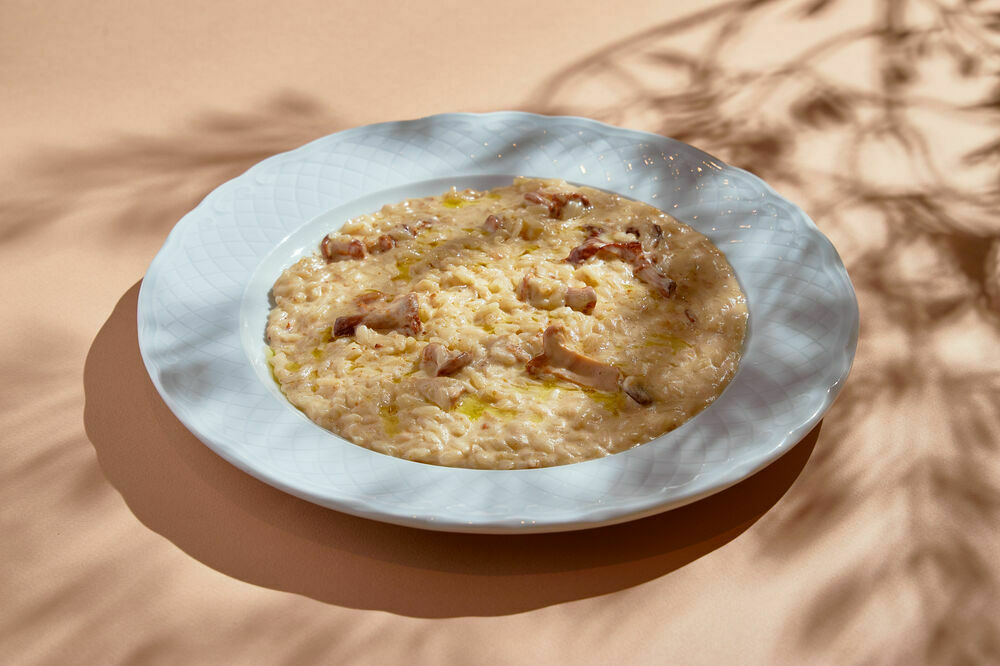 Risotto with chanterelles and saffron