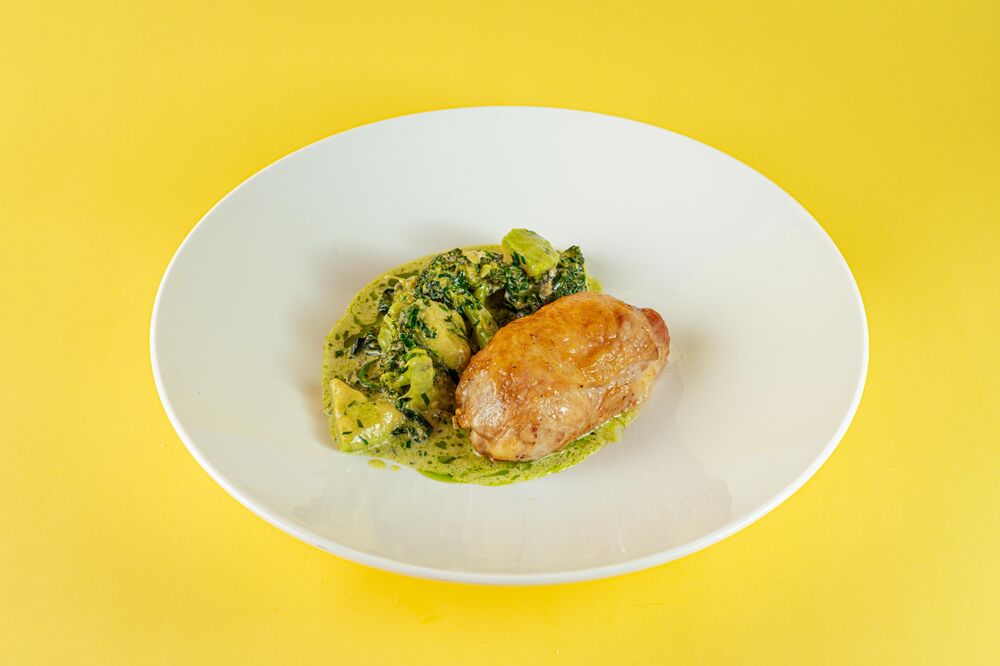 Chicken with spinach