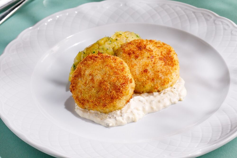 Cod cutlets with potatoes