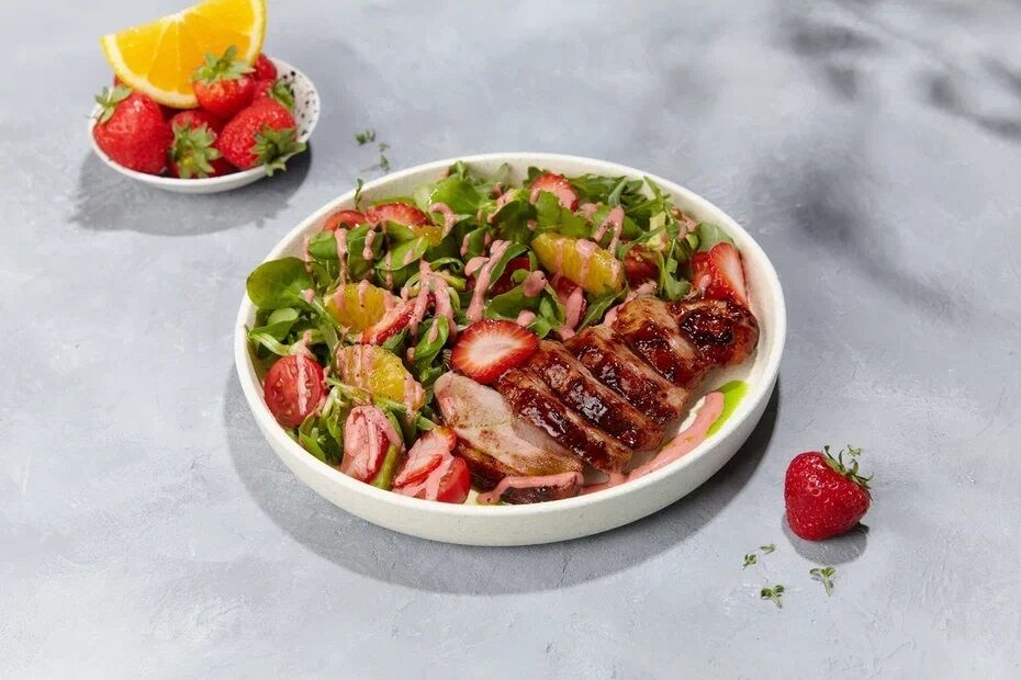 Salad with duck breast