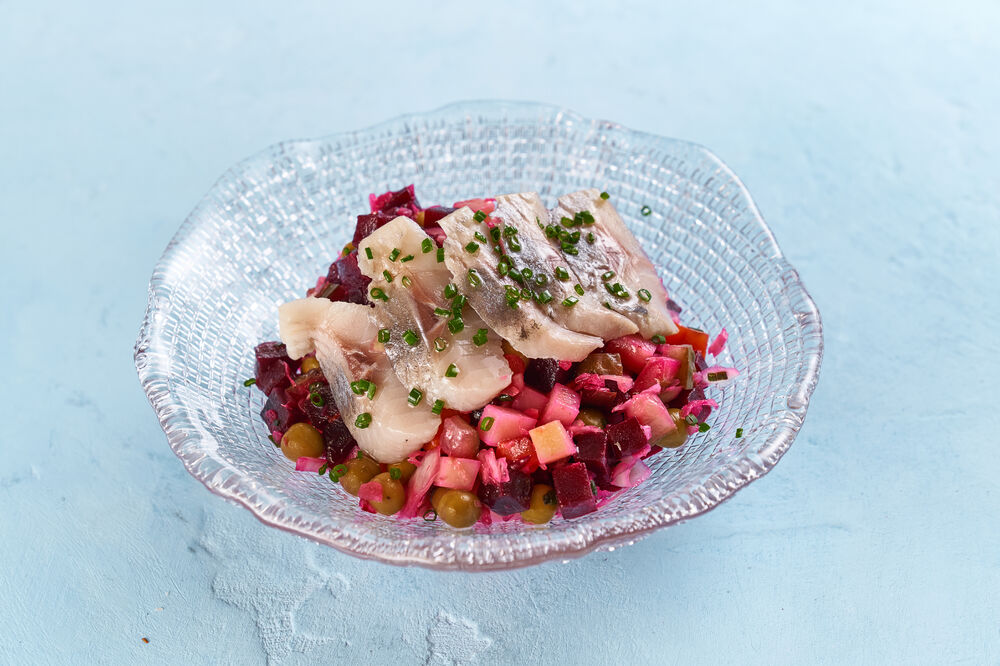 salad "Vinaigret with herring"
