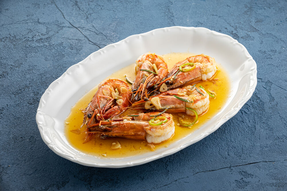  Argentine shrimp with harissa