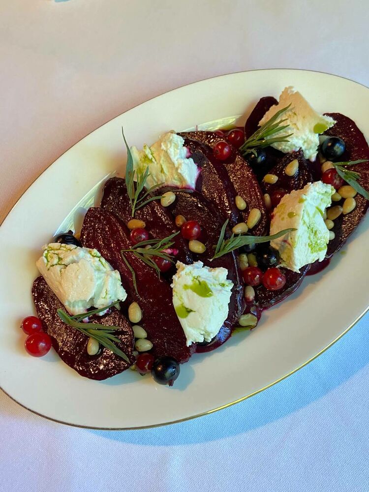 Beetroot with chevre cheese