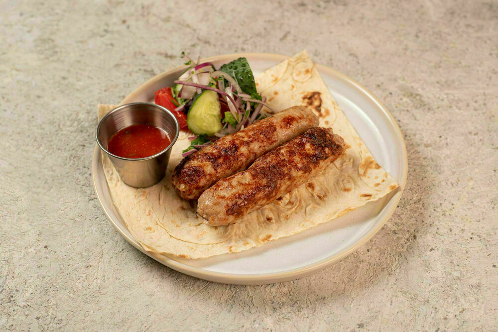 Grilled chicken lula kebab