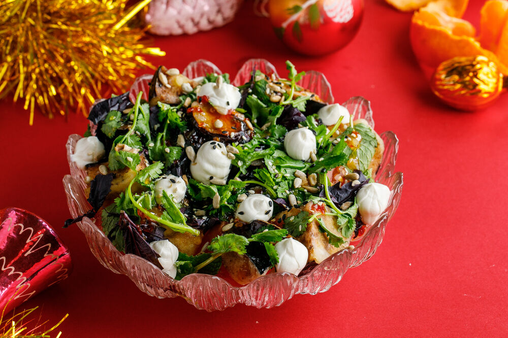 Salad with crispy eggplants 1 kg