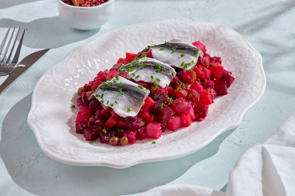 Salad "Vinaigrette with herring"