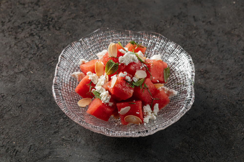 Salad with watermelon and feta on sale