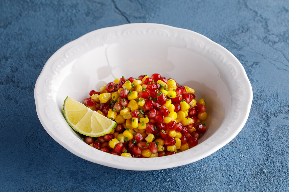 Corn and pomegranate salad