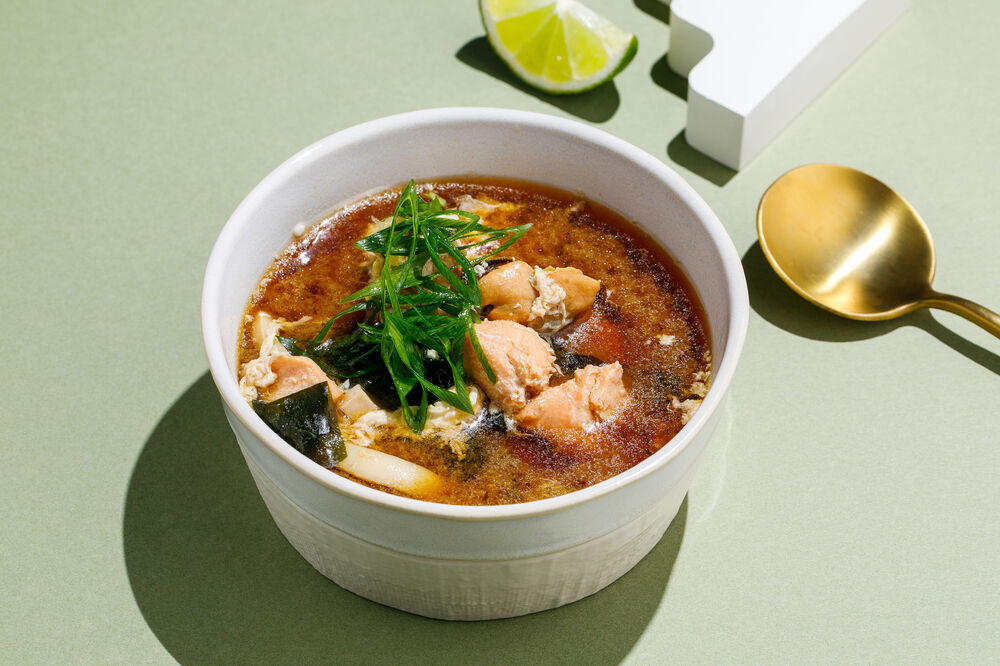 Miso soup with seafood