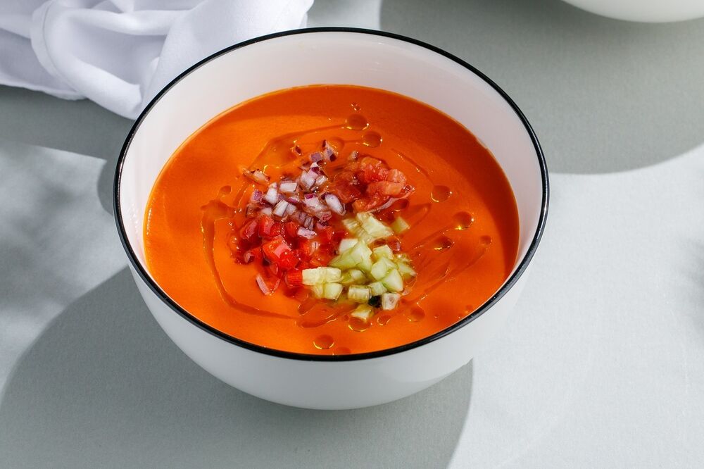 Soup "Gazpacho" with crab
