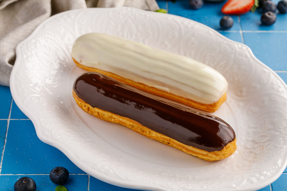 Eclair with coffee cream