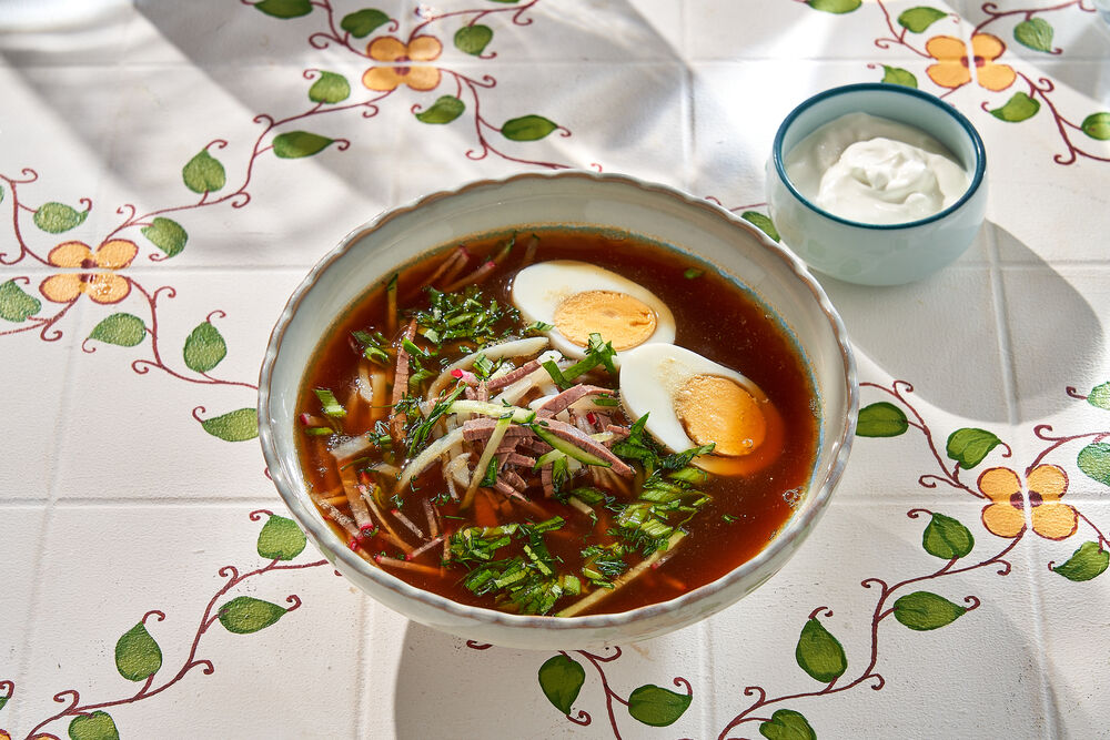 Soup "Okroshka on kvass"