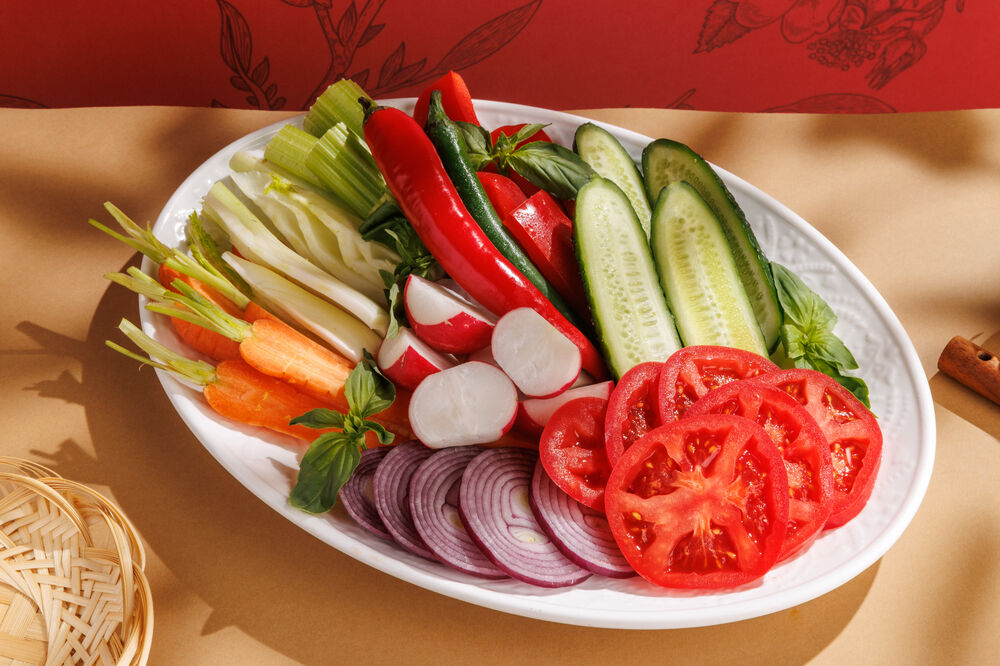 Seasonal vegetables and herbs