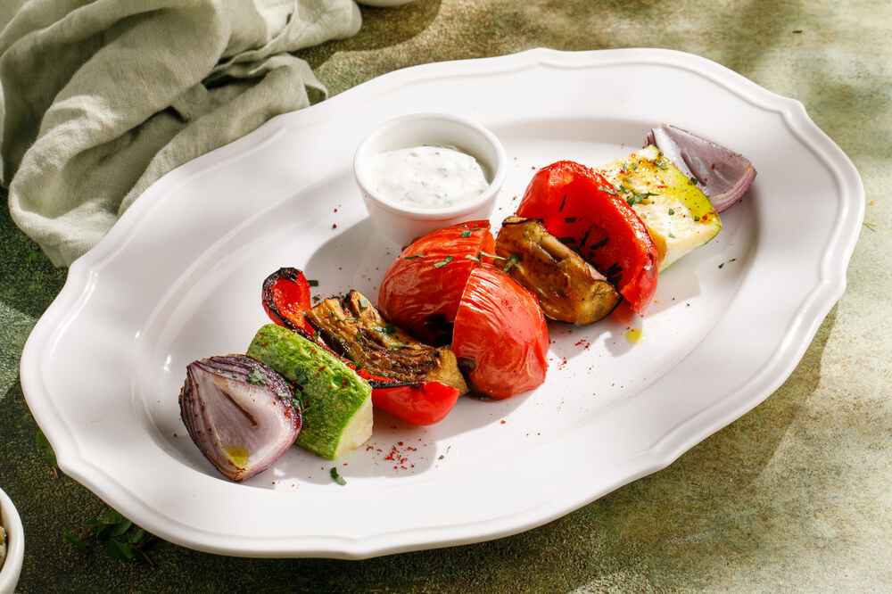 Grilled vegetable kebab
