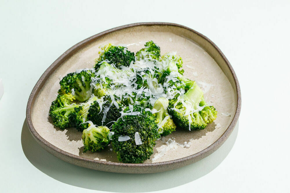 Broccoli with parmesan cheese