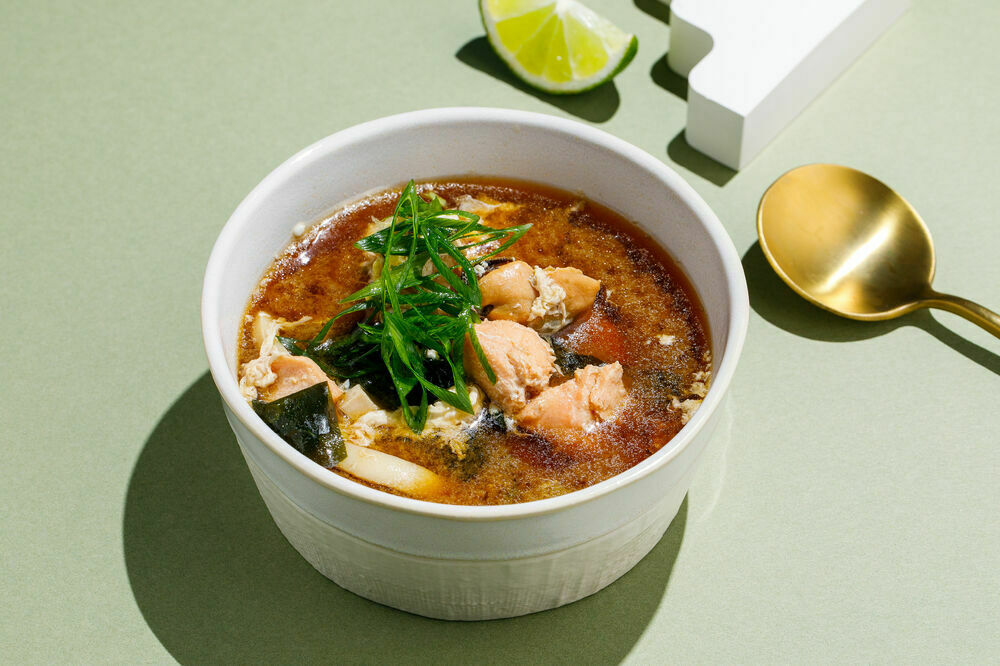 Miso soup with seafood